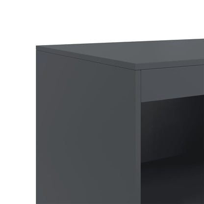 Credenza Antracite 67x39x107 cm in Acciaio - homemem39