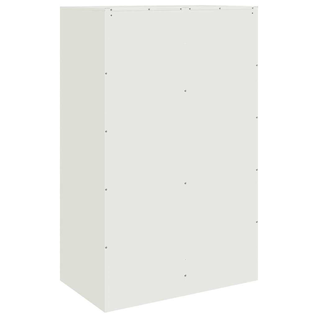 Credenza Bianca 67x39x107 cm in Acciaio - homemem39