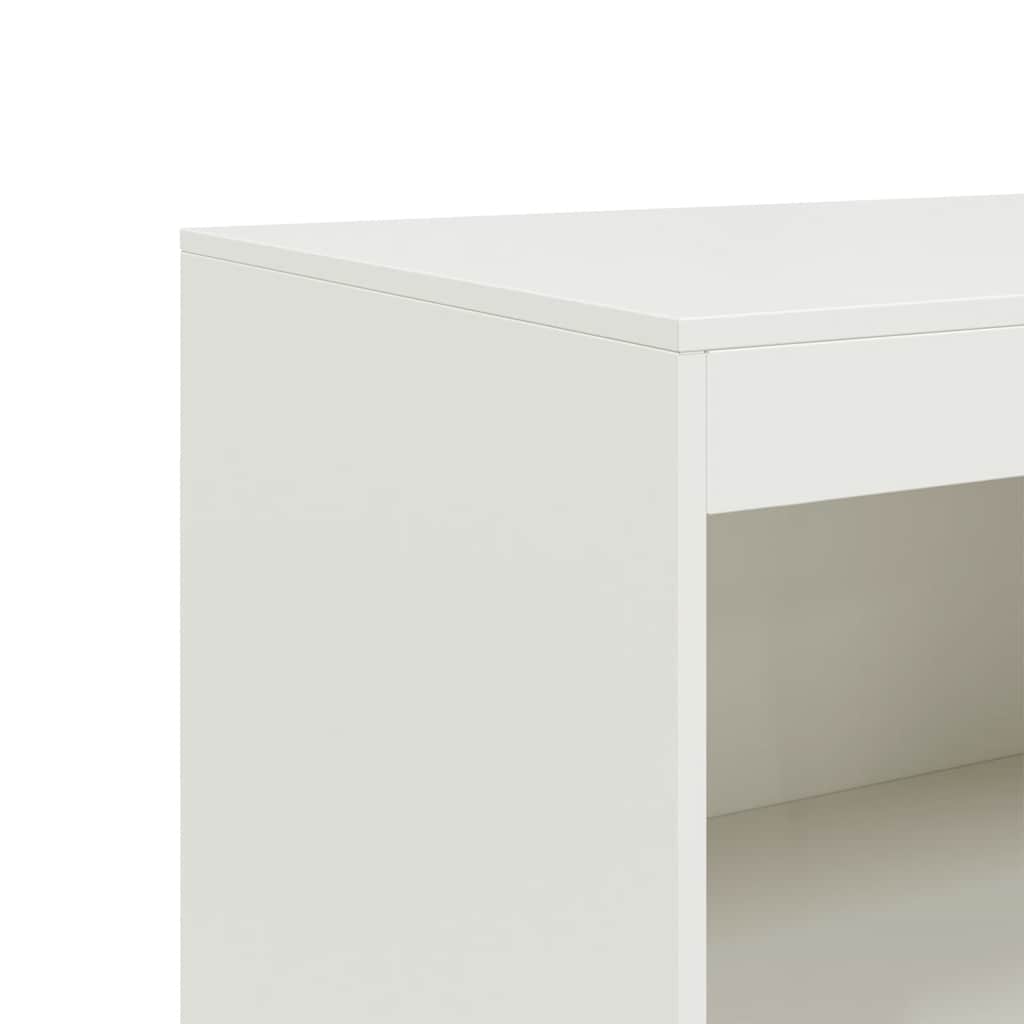Credenza Bianca 67x39x107 cm in Acciaio - homemem39