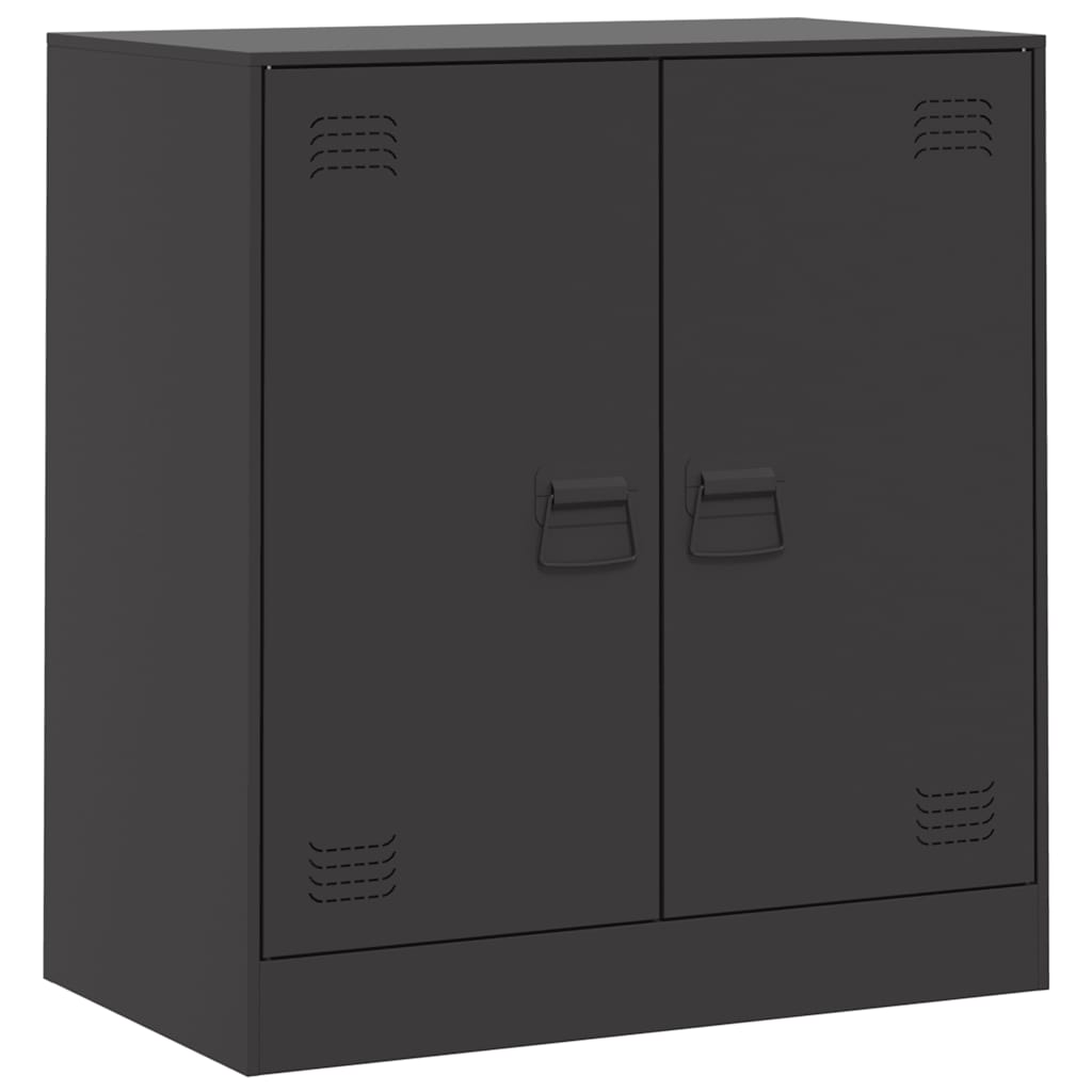 Credenza Nera 67x39x73 cm in Acciaio - homemem39