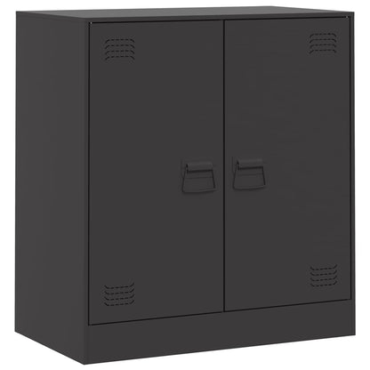 Credenza Nera 67x39x73 cm in Acciaio - homemem39