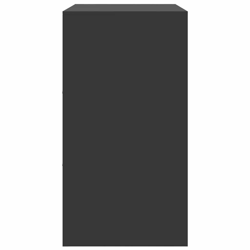 Credenza Nera 67x39x73 cm in Acciaio - homemem39