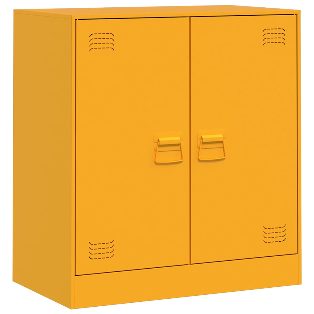 Credenza Giallo Senape 67x39x73 cm in Acciaio - homemem39