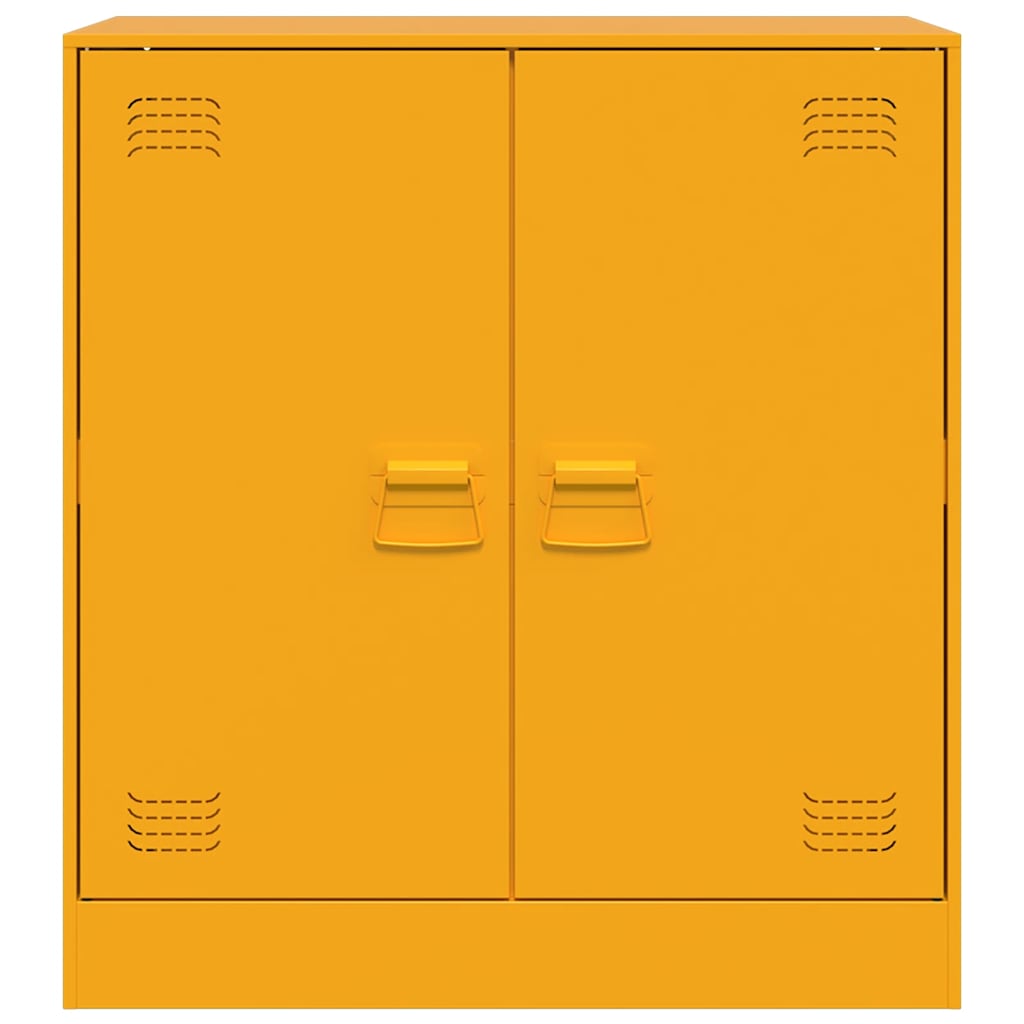Credenza Giallo Senape 67x39x73 cm in Acciaio - homemem39
