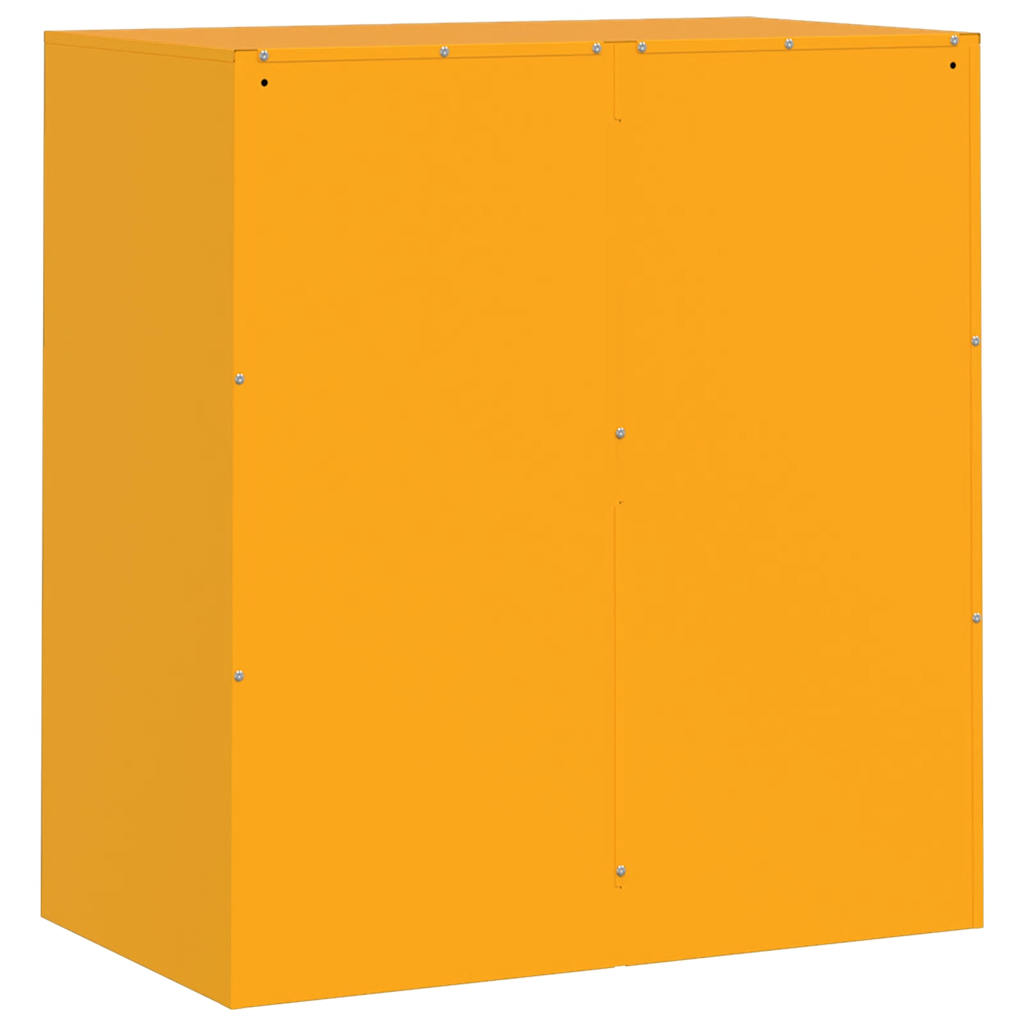Credenza Giallo Senape 67x39x73 cm in Acciaio - homemem39