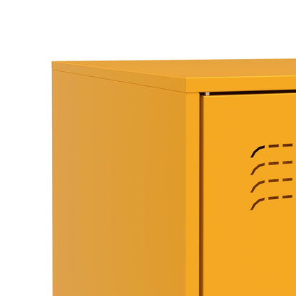 Credenza Giallo Senape 67x39x73 cm in Acciaio - homemem39
