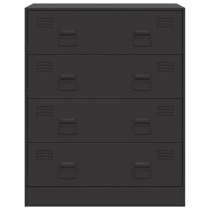 Credenza Nera 67x39x83 cm in Acciaio - homemem39