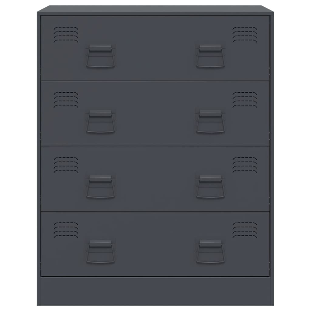 Credenza Antracite 67x39x83 cm in Acciaio - homemem39