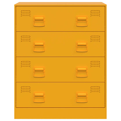 Credenza Giallo Senape 67x39x83 cm in Acciaio - homemem39