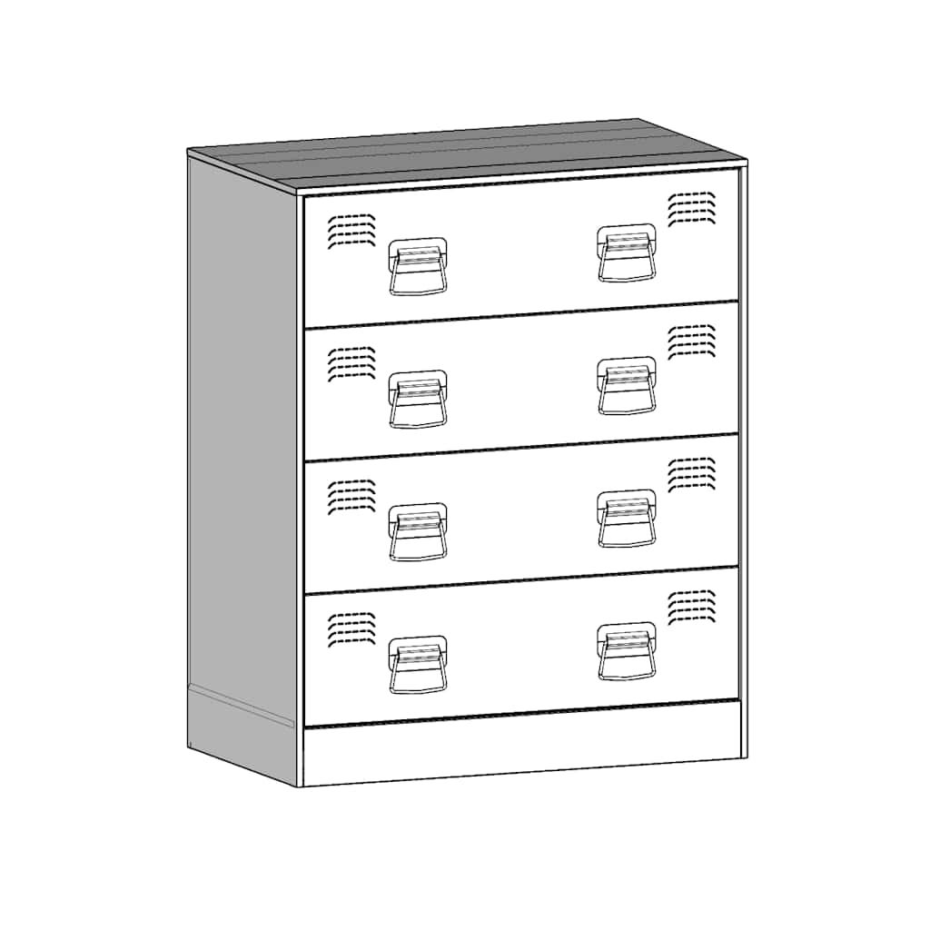 Credenza Giallo Senape 67x39x83 cm in Acciaio - homemem39