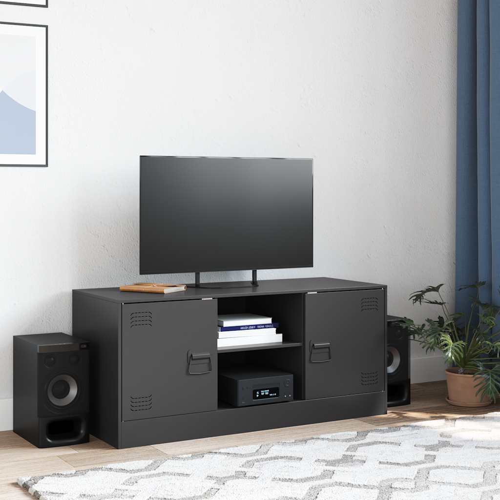 Mobile TV Nero 99x39x44 cm in Acciaio | homemem39