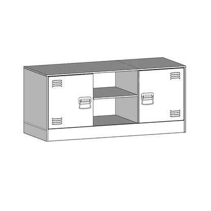 Mobile TV Nero 99x39x44 cm in Acciaio - homemem39