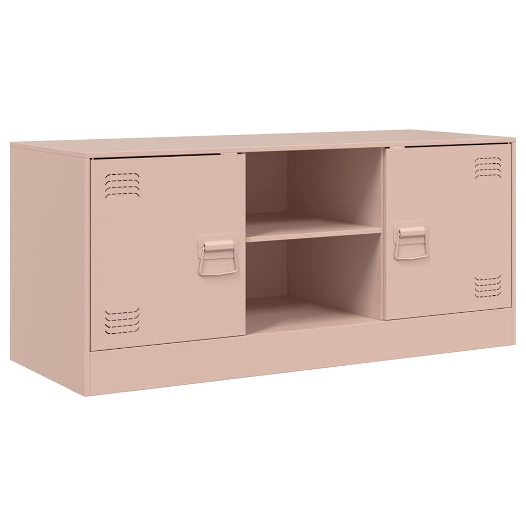 Mobile Porta TV Rosa 99x39x44 cm in Acciaio | homemem39