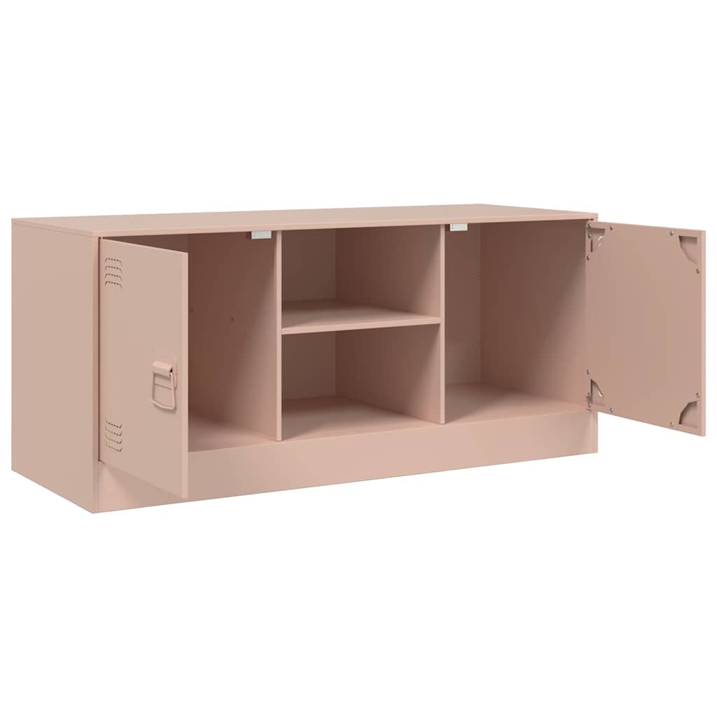 Mobile Porta TV Rosa 99x39x44 cm in Acciaio - homemem39