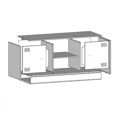 Mobile Porta TV Antracite 99x39x44 cm in Acciaio