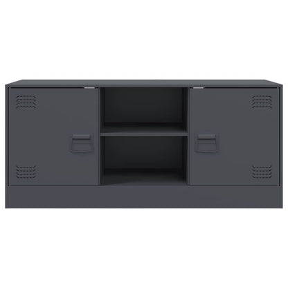 Mobile Porta TV Antracite 99x39x44 cm in Acciaio - homemem39