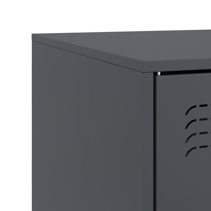 Mobile Porta TV Antracite 99x39x44 cm in Acciaio - homemem39