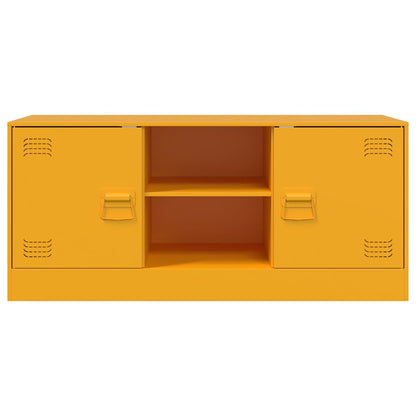Mobile Porta TV Giallo Senape 99x39x44 cm in Acciaio | homemem39