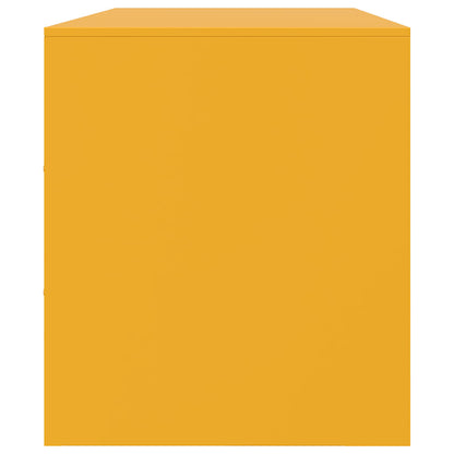 Mobile Porta TV Giallo Senape 99x39x44 cm in Acciaio - homemem39