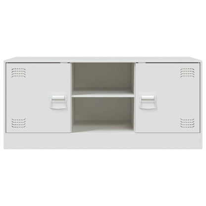 Mobile Porta TV Bianco 99x39x44 cm in Acciaio | homemem39