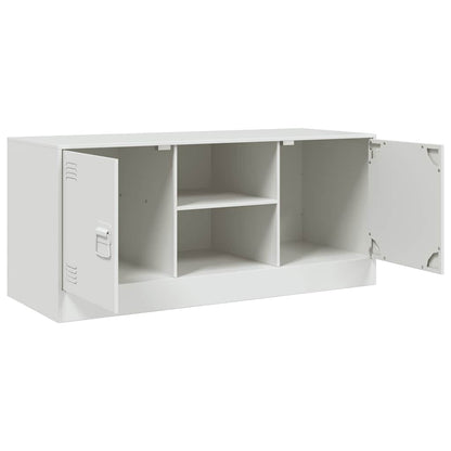 Mobile Porta TV Bianco 99x39x44 cm in Acciaio | homemem39