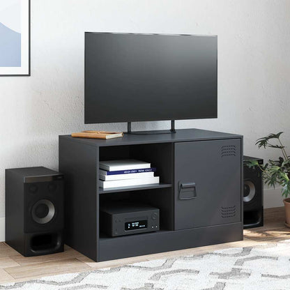 Mobile TV Nero 67x39x44 cm in Acciaio - homemem39