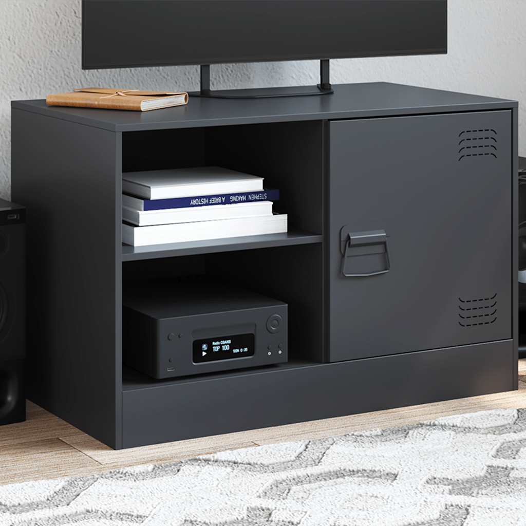 Mobile TV Nero 67x39x44 cm in Acciaio | homemem39