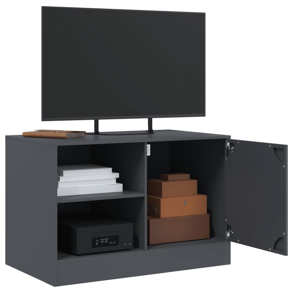 Mobile TV Antracite 67x39x44 cm in Acciaio | homemem39