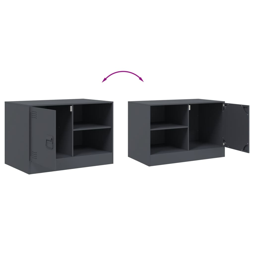 Mobile TV Antracite 67x39x44 cm in Acciaio | homemem39