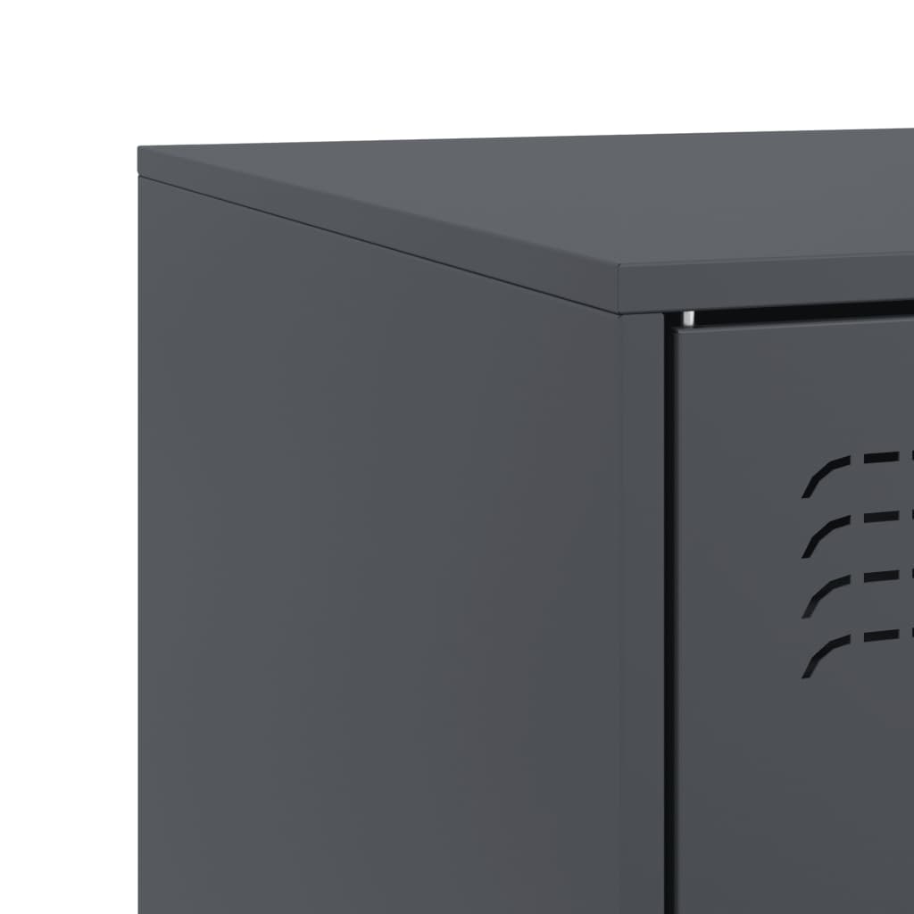 Mobile TV Antracite 67x39x44 cm in Acciaio - homemem39