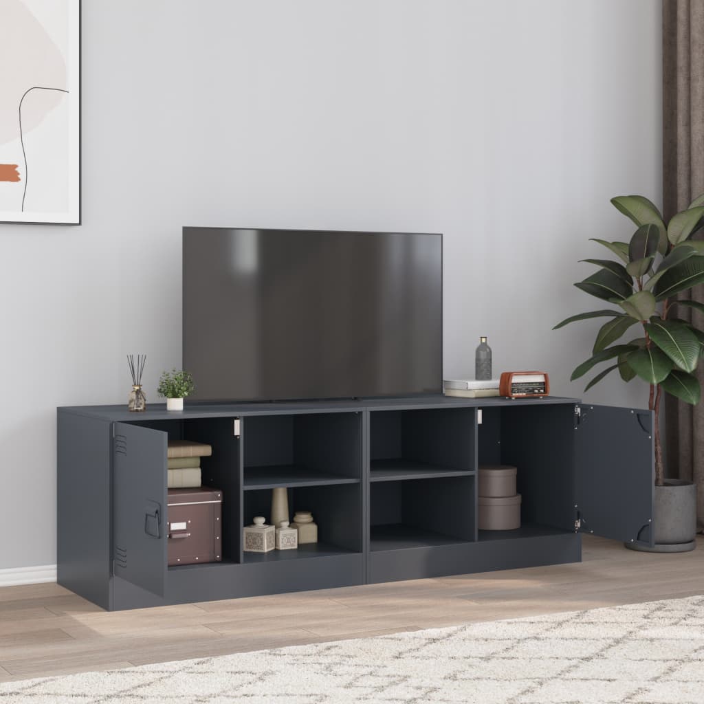 Mobili TV 2 pz Antracite 67x39x44 cm in Acciaio - homemem39