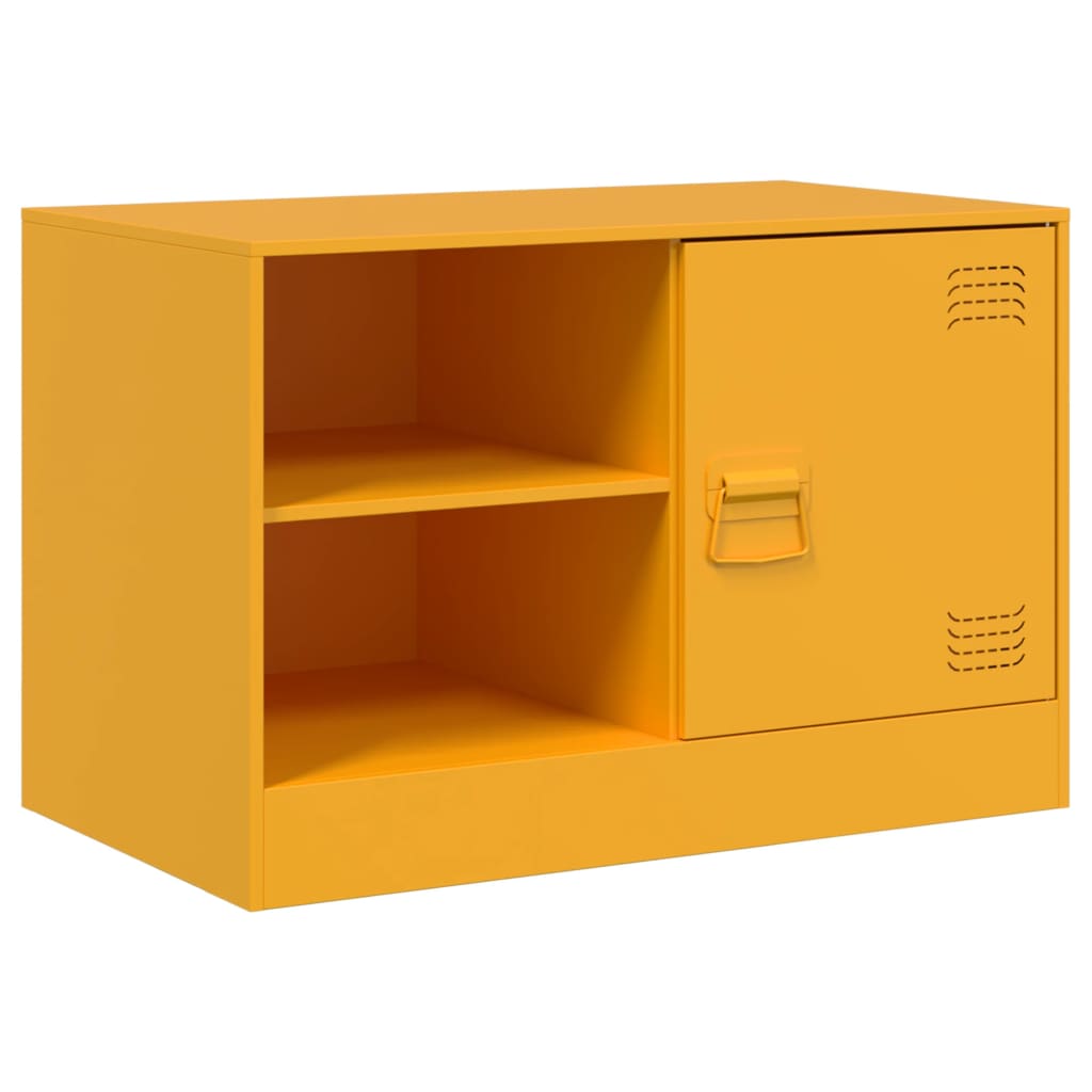 Mobili TV 2 pz Giallo Senape 67x39x44 cm in Acciaio - homemem39