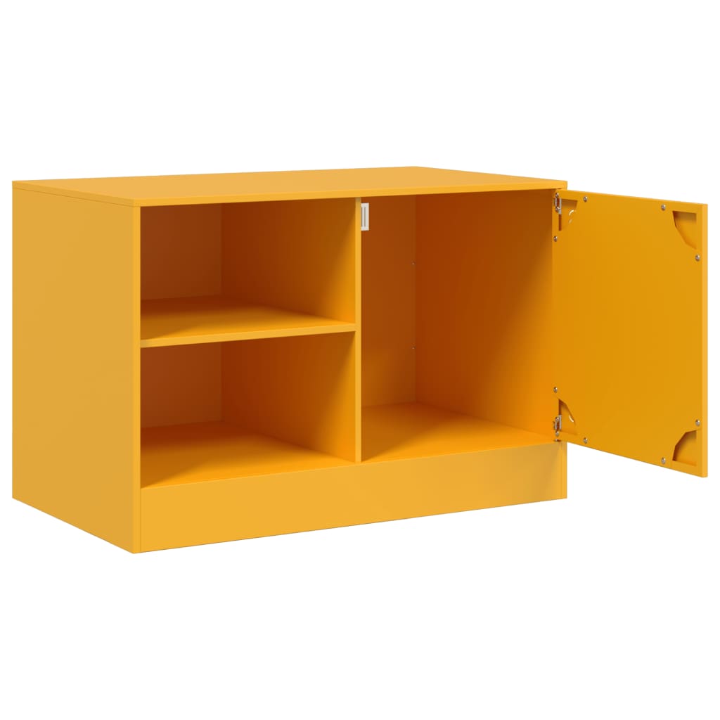 Mobili TV 2 pz Giallo Senape 67x39x44 cm in Acciaio | homemem39