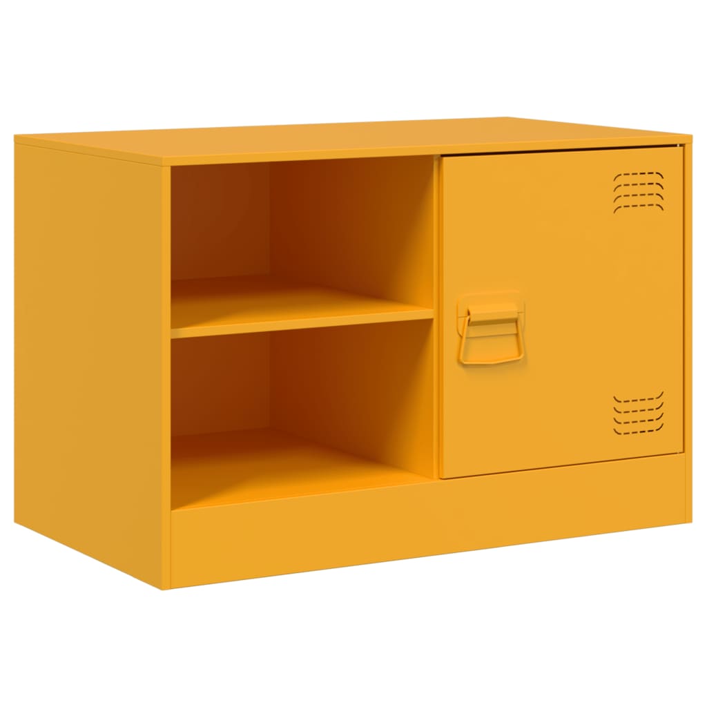 Mobili TV 2 pz Giallo Senape 67x39x44 cm in Acciaio | homemem39