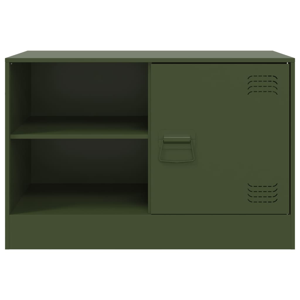 Mobile TV Verde Oliva 67x39x44 cm in Acciaio - homemem39