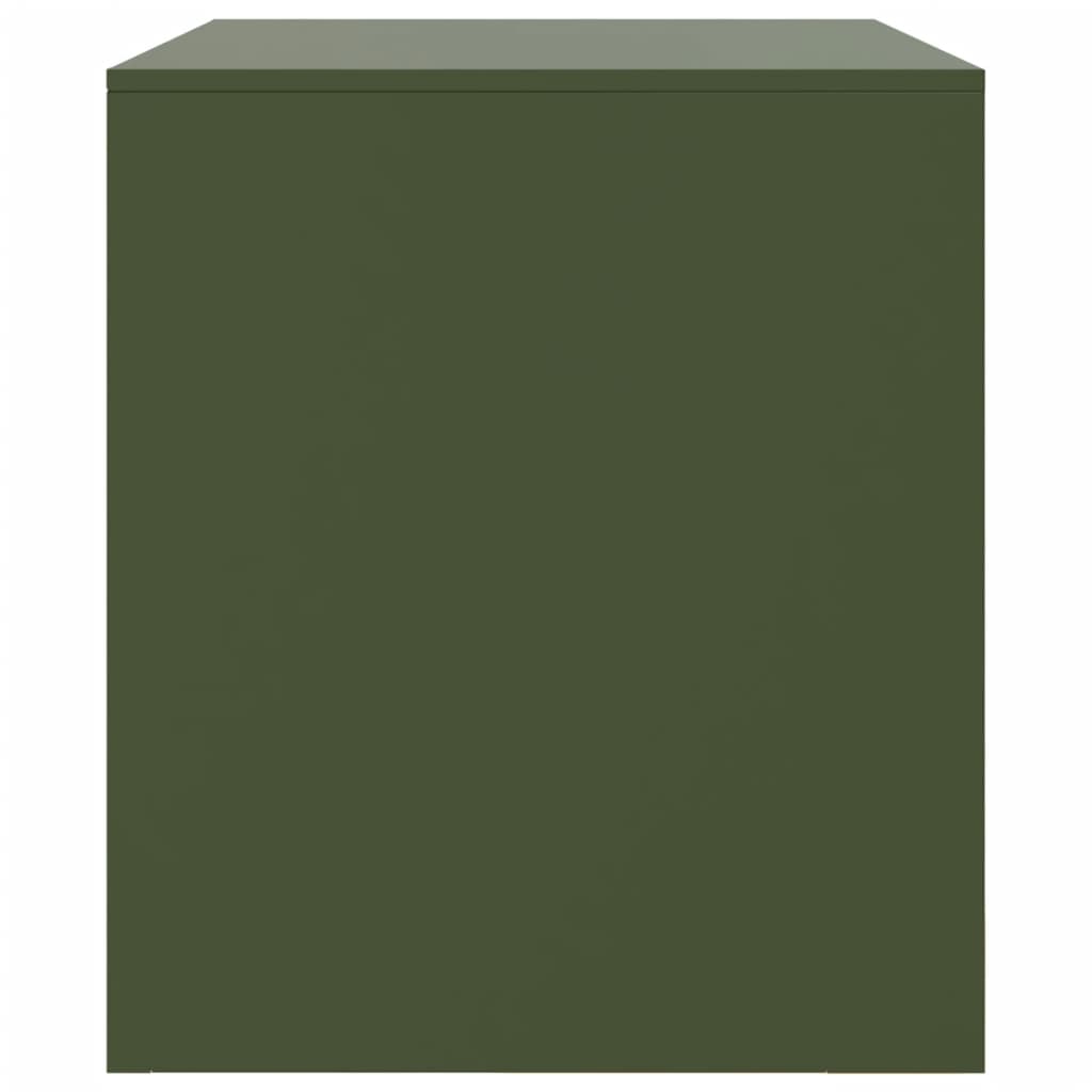 Mobile TV Verde Oliva 67x39x44 cm in Acciaio | homemem39