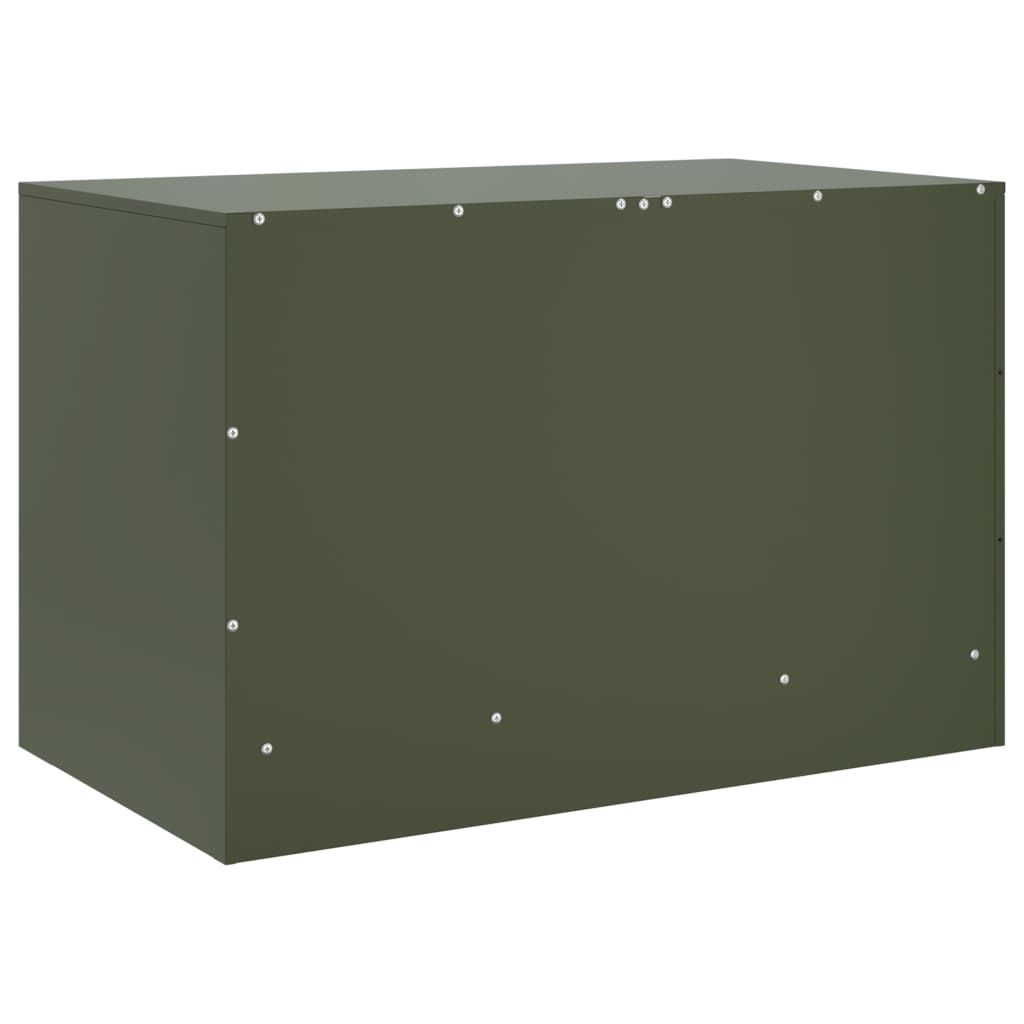 Mobile TV Verde Oliva 67x39x44 cm in Acciaio | homemem39