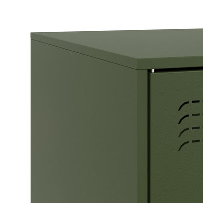 Mobile TV Verde Oliva 67x39x44 cm in Acciaio | homemem39
