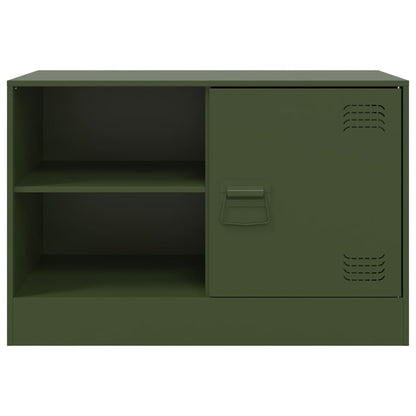 Mobili TV 2 pz Verde Oliva 67x39x44 cm in Acciaio | homemem39
