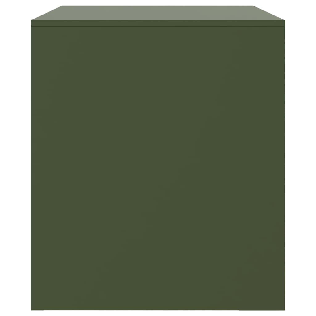 Mobili TV 2 pz Verde Oliva 67x39x44 cm in Acciaio | homemem39