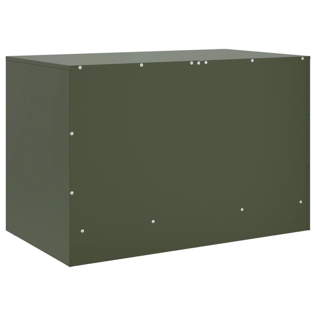 Mobili TV 2 pz Verde Oliva 67x39x44 cm in Acciaio - homemem39