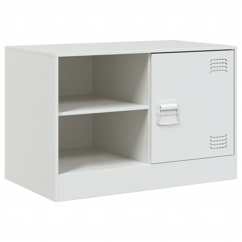 Mobile Porta TV Bianco 67x39x44 cm in Acciaio | homemem39