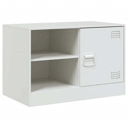 Mobile Porta TV Bianco 67x39x44 cm in Acciaio | homemem39