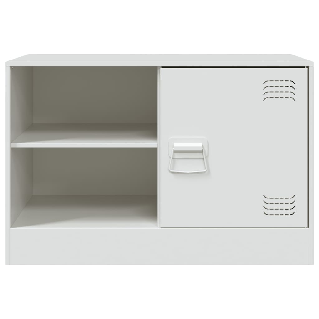 Mobile Porta TV Bianco 67x39x44 cm in Acciaio - homemem39