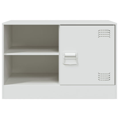 Mobile Porta TV Bianco 67x39x44 cm in Acciaio - homemem39
