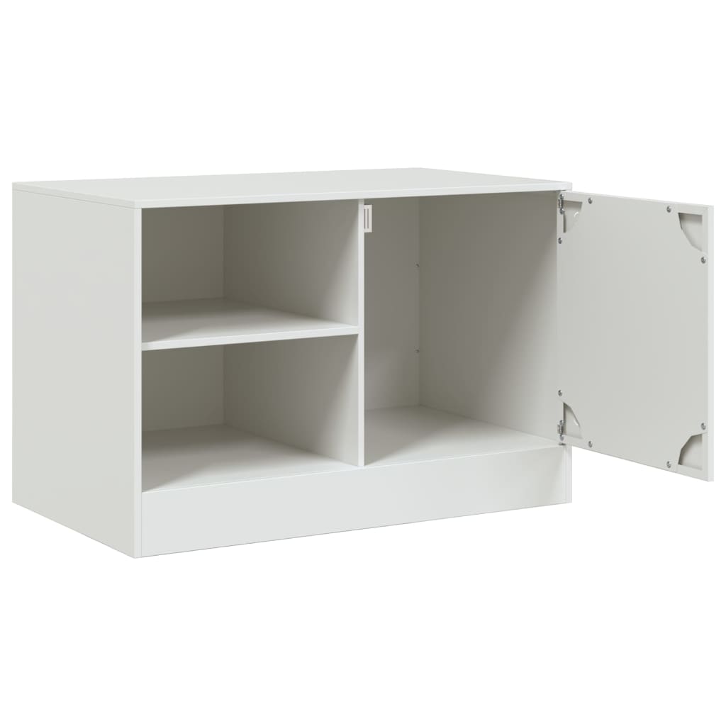 Mobile Porta TV Bianco 67x39x44 cm in Acciaio - homemem39