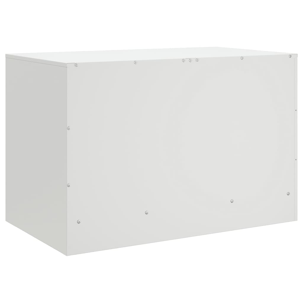 Mobile Porta TV Bianco 67x39x44 cm in Acciaio | homemem39