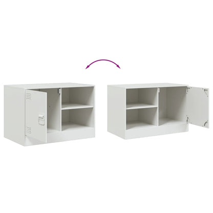 Mobile Porta TV Bianco 67x39x44 cm in Acciaio | homemem39