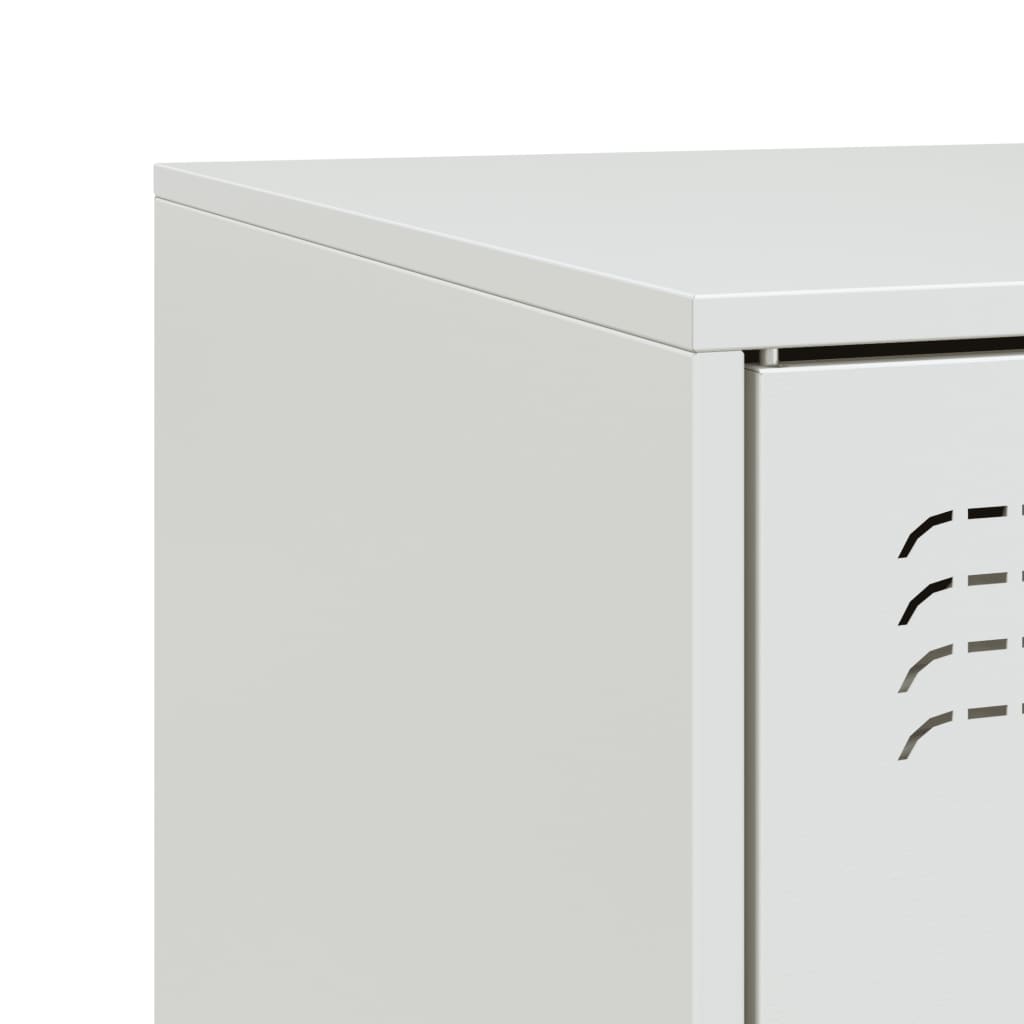 Mobile Porta TV Bianco 67x39x44 cm in Acciaio | homemem39