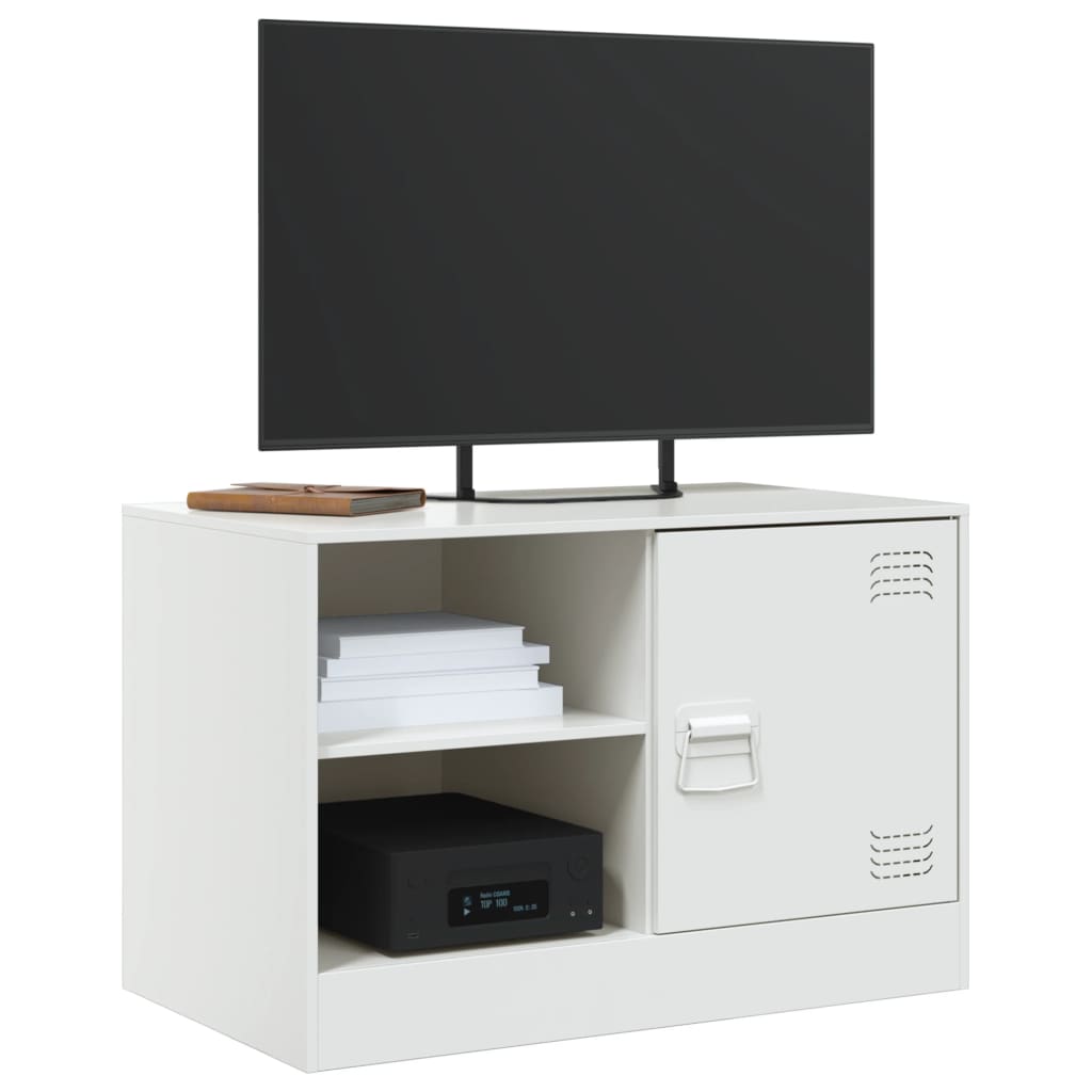Mobili TV 2 pz Bianchi 67x39x44 cm in Acciaio - homemem39